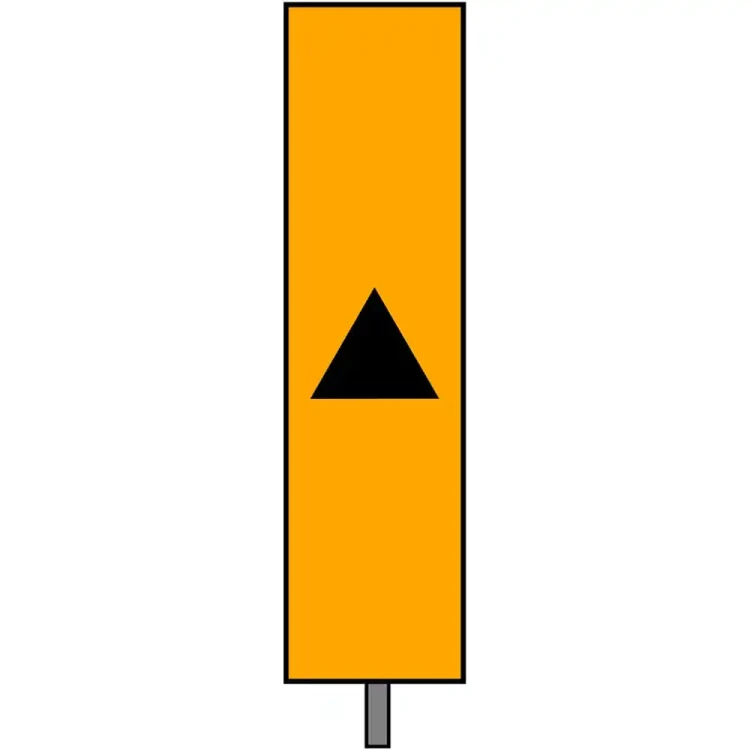 Wskaźnik (znak) kolejowy W11p – wskaźnik przejazdowy - 400x1600 mm – odblaskowy - folia odblaskowa pierwszej generacji - sklep drogowy Widrog.webp