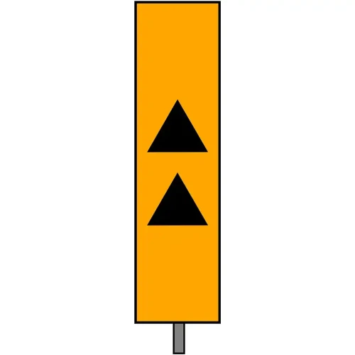 Wskaźnik (znak) kolejowy W11p – wskaźnik przejazdowy - 400x1600 mm – odblaskowy