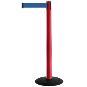 Czerwony słupek z tworzywa sztucznego TENSATOR® POPULAR -  taśma dł. 2,3 m