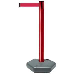 Czerwony Słupek z tworzywa sztucznego TENSATOR® OUTDOOR - czerwona taśma - dł. 3,70 m