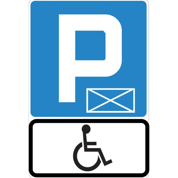 Tablica Informacyjna Drogowa - D-18 Parking T-29 Inwalida - folia odblaskowa I generacji - 600x900 mm - sklep drogowy Widrog.webp