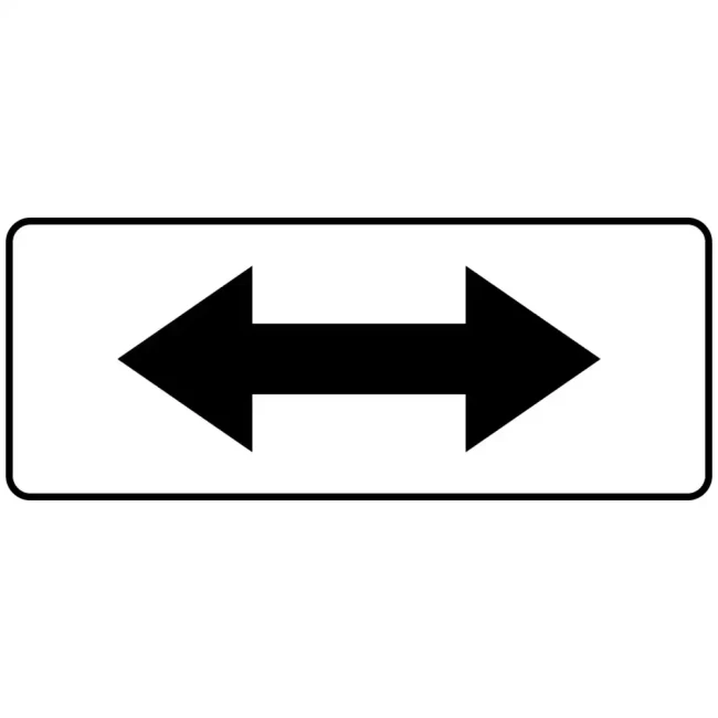 Tabliczka T-26 - zakaz postoju lub zatrzymywania dotyczy strony placu - folia odblaskowa I generacji - 800x320 mm - sklep drogowy Widrog.webp