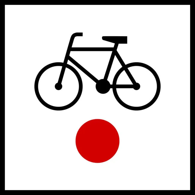 Znak R-1A - koniec lokalnego szlaku rowerowego - folia odblaskowa I generacji - sklep drogowy Widrog.webp