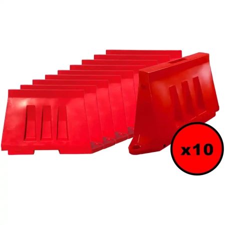 Zestaw 10 separatorów ruchu drogowego U14e U25c - wys. 80 cm - sklep drogowy Widrog.webp