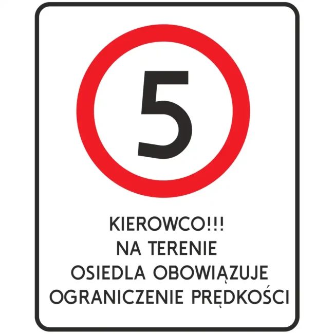 Znak drogowy B-33 na blasze i z tekstem - 600x400 mm - sklep drogowy Widrog.webp