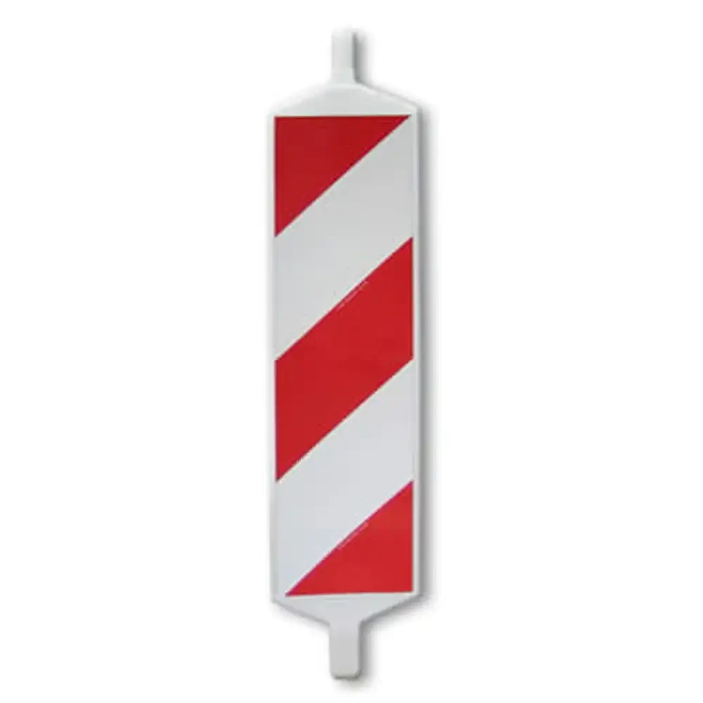 Tablica kierująca drogowa U-21a/b PCV z folią odblaskową II generacji. Biało-czerwony pylon drogowy 130 cm, trzpień 6x6 cm. Oznakowanie robót drogowych i zwężeń pasa ruchu. Profesjonalne urządzenia BRD w Sklepie Drogowym Widrog