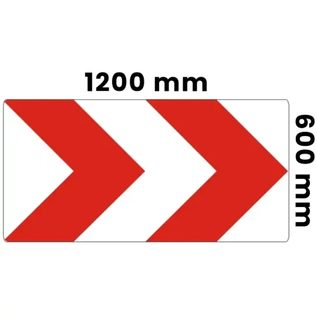 Tablica U-3 c - folia odblaskowa II generacji - 1200x600 mm - sklep drogowy Widrog.webp