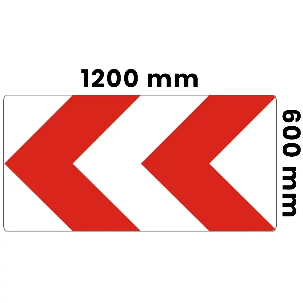 Tablica U-3 d - folia odblaskowa II generacji - 1200x600 mm - sklep drogowy Widrog.webp