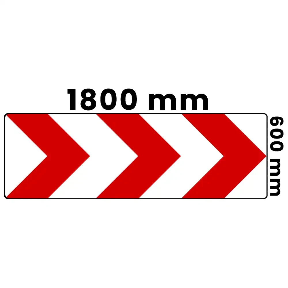 Tablica U-3 c - folia odblaskowa II generacji - 1800x600 mm - sklep drogowy Widrog.webp