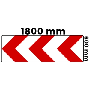  Tablica U-3 d - folia odblaskowa II generacji - 1800x600 mm - z otworami