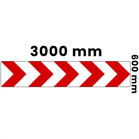 Tablica U-3 c - folia odblaskowa II generacji - 3000x600 mm - sklep drogowy Widrog.webp