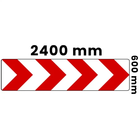 Tablica U-3 c - folia odblaskowa II generacji - 2400x600 mm - sklep drogowy Widrog.webp