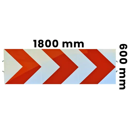 Tablica U-3 c - folia odblaskowa I generacji - 1800x600 mm - z hakami