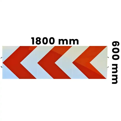 Tablica U-3 d - folia odblaskowa I generacji - 1800x600 mm - z hakami