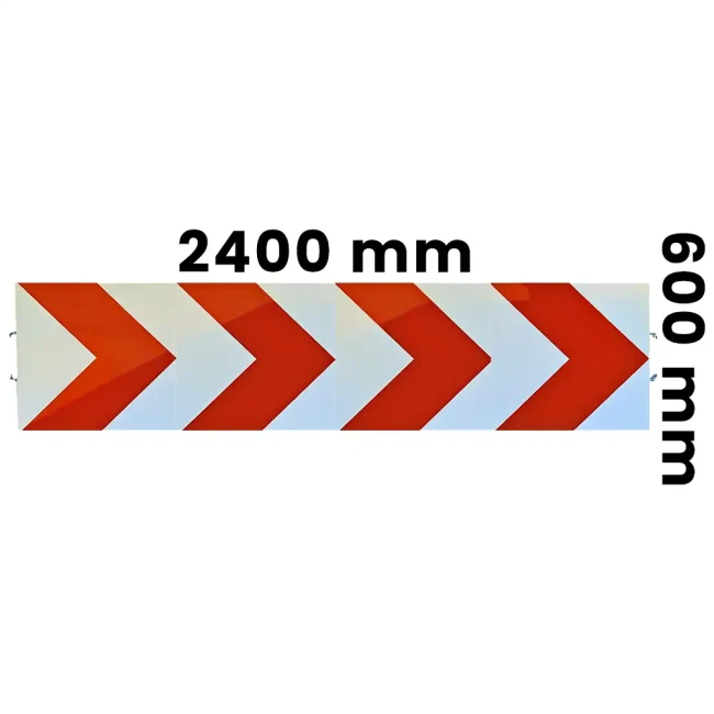 Tablica U-3 c - folia odblaskowa I generacji - 2400x600 mm - na haki - sklep drogowy Widrog.webp