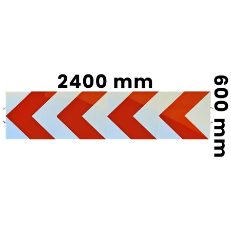 Tablica U-3 d - folia odblaskowa I generacji - 2400x600 mm - na haki - sklep drogowy Widrog.webp