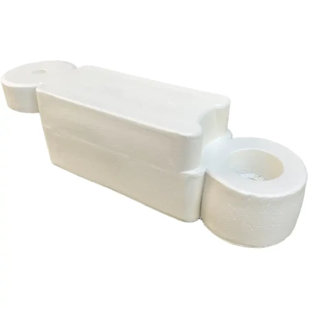 Biały separator ruchu łańcuchowy 580 × 155 × 120 mm