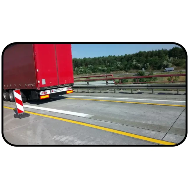 Taśma najezdniowa na siatce Tempoline P6 WR10A - szer. 24 cm dł. 80 m - sklep drogowy Widrog.webp