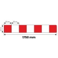 Zapora Drogowa U-20a z otworami - folia odblaskowa I generacji - 1750x250 mm - sklep drogowy Widrog.webp