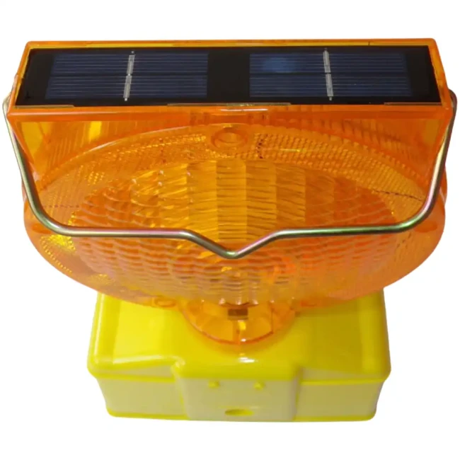 Lampa zmierzchowa żółta z panelem solarnym - sklep drogowy Widrog.webp