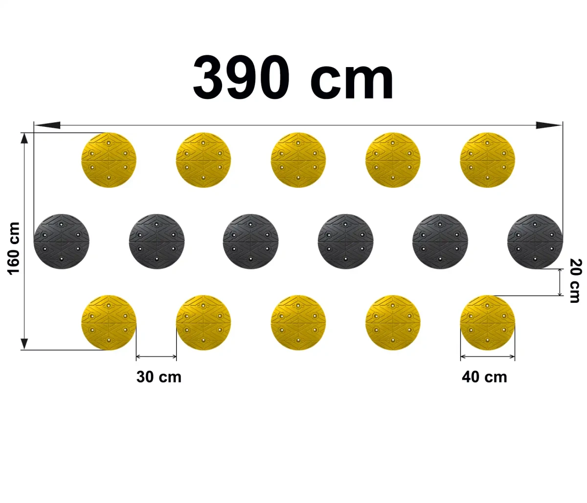 Punktowy Próg Zwalniający - kompletny - 3,90 m - sklep drogowy Widrog.webp