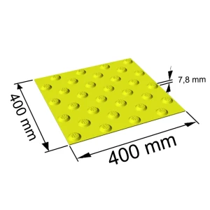 Płytka ostrzegawcza - Lumi Fon PO - 400x400 mm