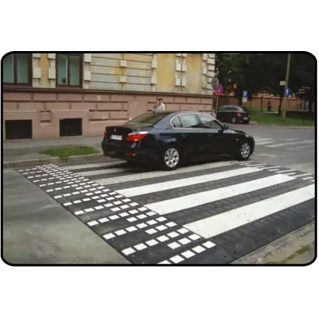 Próg płytowy gumowy U-16c - Podniesione przejście dla pieszych - wys. 10 cm - sklep drogowy Widrog.webp