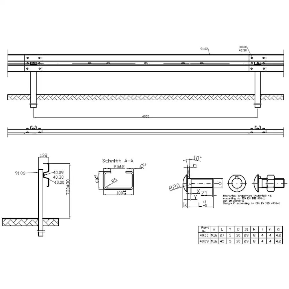 Bariera ochronna N2W4A - rozstaw słupka co 4 mb - sklep drogowy Widrog.webp
