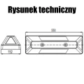 Separator (ogranicznik) parkingowy czarno-biały - 550x152x102 mm - sklep drogowy Widrog.webp