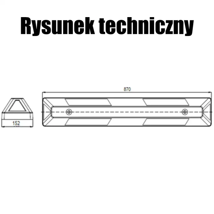 Separator (ogranicznik) parkingowy 90 - 850x152x102 mm - sklep drogowy Widrog.webp