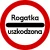 Znak drogowy B-32b - stój – rogatka uszkodzona - Ø 400 mm - folia odblaskowa I generacji - sklep drogowy Widrog.webp