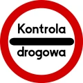 Znak drogowy B-32e - stój – kontrola drogowa - Ø 400 mm - folia odblaskowa I generacji - sklep drogowy Widrog.webp