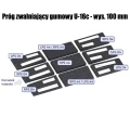 Próg zwalniający gumowy U-16c - wys. 100 mm - 1 m² - sklep drogowy Widrog.webp