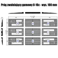 Próg zwalniający gumowy U-16c - wys. 100 mm - 1 m² - sklep drogowy Widrog.webp