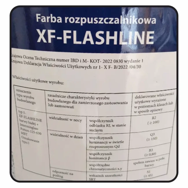 XF-Flashline - farba rozpuszczalnikowa - sklep drogowy Widrog.webp