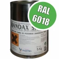 Farba drogowa BANDAX SPRINT zielona RAL 6018 3L/5kg. Akrylowa farba do poziomego znakowania dróg, idealna do trwałego i widocznego oznakowania. Wysoka jakość, odporność na ścieranie, szybkie schnięcie. Zwiększ widoczność i bezpieczeństwo na drodze