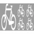 Termoznak P-23 mini – Droga Rowerowa 1300x715 mm (5 szt.). Biały symbol roweru z masy termoplastycznej PREMARK™ do trwałego oznakowania poziomego ścieżek i pasów rowerowych. Wysoka odblaskowość, łatwy montaż, długa żywotność.