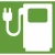 Znak symbolizujący stację ładowania samochodów elektrycznych (EV), duży piktogram słupka ładowania i wtyczki na zielonym tle RAL 6018. Poziomy znak termoplastyczny w technologii Premark dla kierowców pojazdów elektrycznych