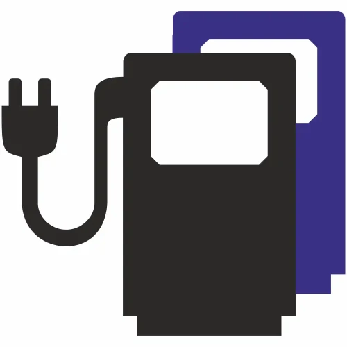 Symbol Stacji Ładowania Samochodów Elektrycznych 1000x1000 mm PREMARK. Oznakowanie poziome termoplastyczne dla stanowisk ładowania EV. Ikona dystrybutora z wtyczką