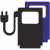 Symbol Stacji Ładowania Samochodów Elektrycznych 1000x1000 mm PREMARK. Oznakowanie poziome termoplastyczne dla stanowisk ładowania EV. Ikona dystrybutora z wtyczką