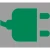 Symbol Stacji Ładowania Samochodów Elektrycznych, zielona wtyczka RAL 6024 na szarym tle, oznakowanie poziome PREMARK™ 1600x800 mm. Idealne do wyznaczania miejsc ładowania aut elektrycznych, zwiększa widoczność