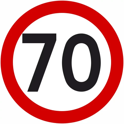Znak Drogowy B-33 - Ograniczenie Prędkości - 1000 mm - Folia II Generacji