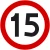 Znak drogowy B-33 ograniczenie prędkości do 15 km/h 400 mm folia odblaskowa II generacji. Najwyższej jakości znak zakazu drogowy pionowy B-33, okrągły, biało-czerwony, średnica 400 mm. Sklep ze znakami drogowymi, dostawa, montaż