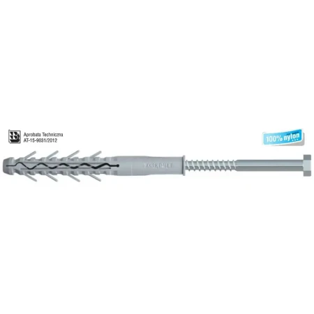 Kołek rozporowy ramowy KPR-FAST 12x120 mm M8 Wkręt-met do barier drogowych. Nylonowa kotwa elewacyjna z wkrętem HEX TX. Certyfikowany łącznik do betonu i cegły, atest ITB, montaż infrastruktury BRD w Sklepie Drogowym Widrog