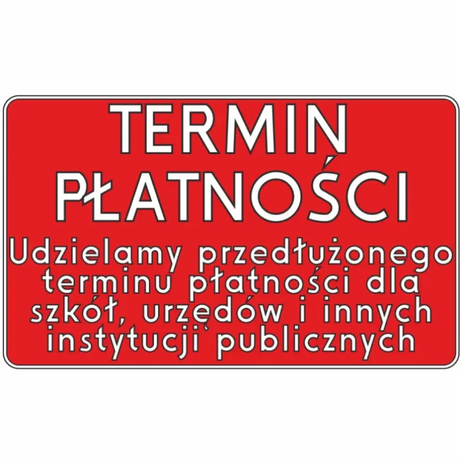 Wydłużony termin płatności dla szkół, urzędów i instytucji publicznych. Gwarantujemy bezpieczne zakupy i dostawy dla zamówień publicznych z możliwością płatności odroczonej. Nasza oferta jest dostosowana do specyfiki sektora publicznego
