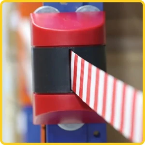 Bariera Taśmowa Magnetyczna Samozwijająca 4,6 m - Czerwono-Biała