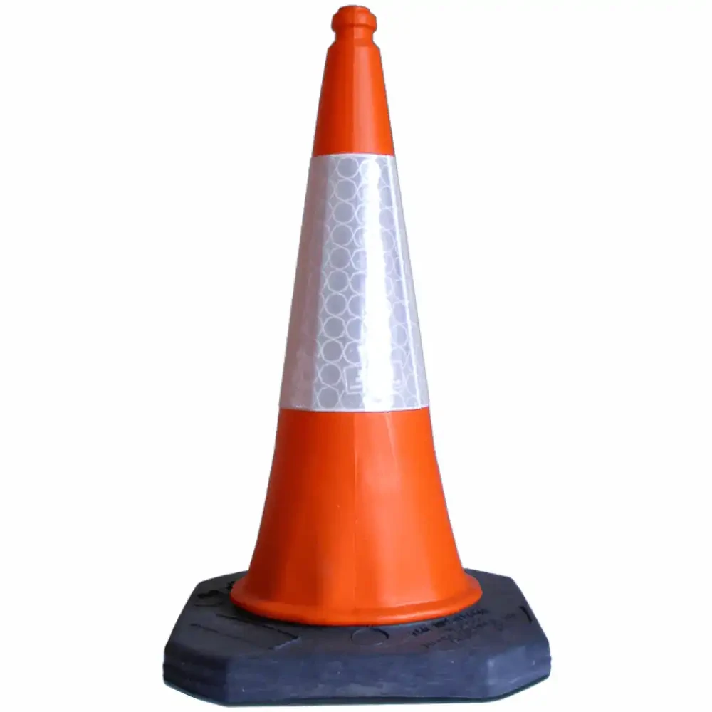 Pachołek Drogowy Mastercone U-23b - Rękaw Odblaskowy Starlux - 75 cm z pryzmatycznym rękawem Starlux i stabilną czarną bazą antypoślizgową