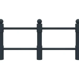 Słupek 600 mm do Podwójnej Poprzeczki | ZOM Warszawski | Ocynkowana Bariera Trawnikowa