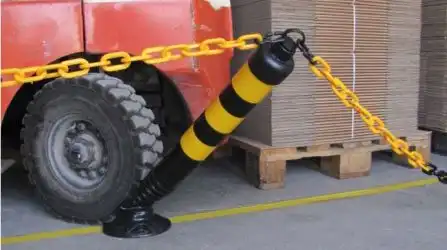 Słupek elastyczny z poliuteranu wys. 1000 mm - czarny - zgięty