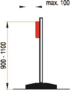 Ustawienie zapory drogowej U-20a równolegle do kierunku ruchu.webp
